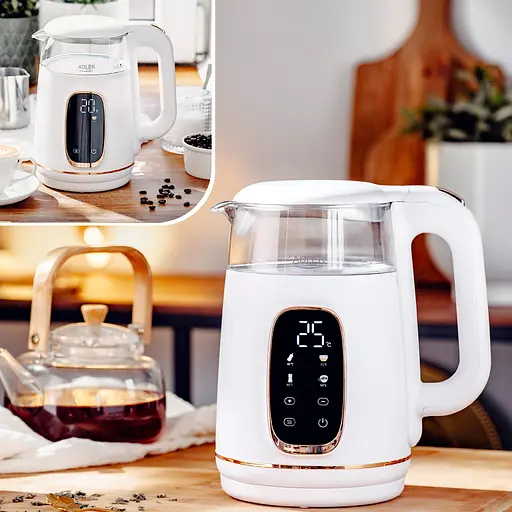 Электрочайник Adler AD 1305 white gold 1850-2200 Вт 1.7 л - фото 8