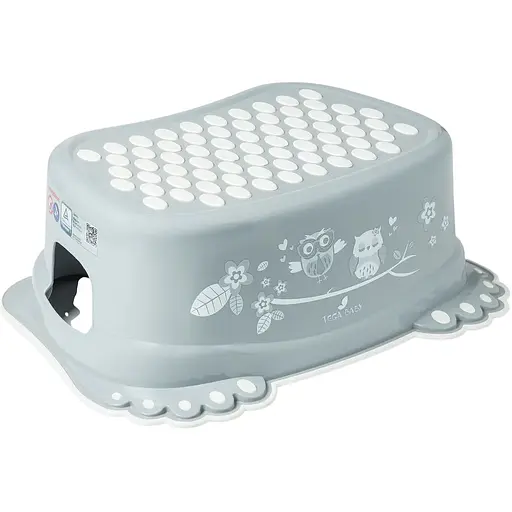 Підставка для ніг Tega Baby Сова з протиковзною гумою сіра