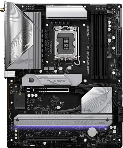 Материнська плата ASRock B860 LiveMixer Wi-Fi LGA 1851 (B860 LiveMixer WiFi) - фото 2