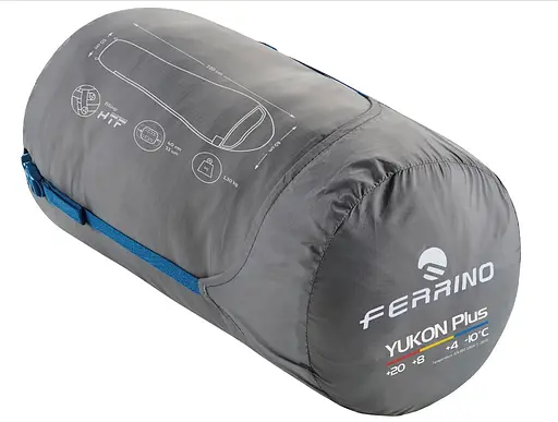 Спальный мешок Ferrino Yukon Plus/+4°C Blue Left (86357NBBS) - фото 2