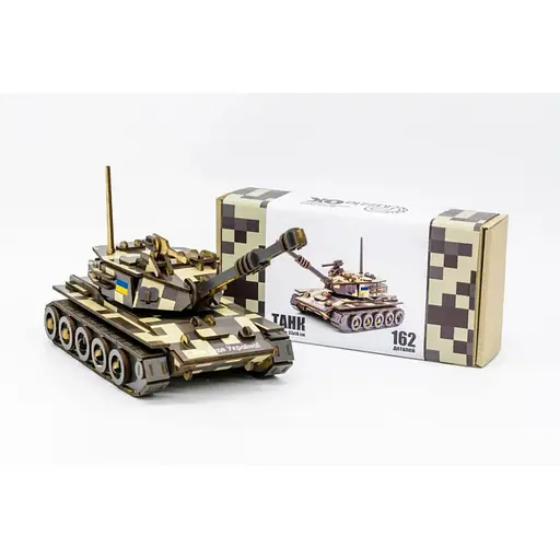 Дерев'яний 3D конструктор Танк 162-0074, 162 деталі - фото 4