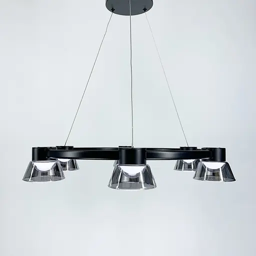 Підвісна люстра у формі кільця із серії Hildfrid Line.F Діаметр 80см - фото 7