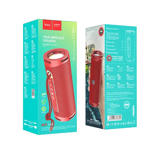 Колонка портативна Hoco HC9 Dazzling pulse sports BT speaker червоний - фото 3