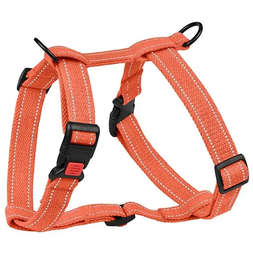 Шлей для собак Barksi Cotton Н-образный S 20-30х36-60х1.6 см оранжевый - фото 2