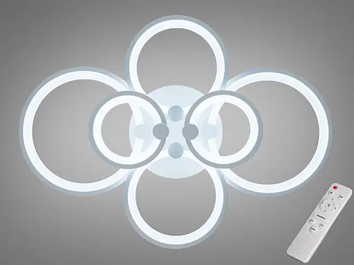 Стильная потолочная светодиодная люстра с ИК пультом, 110W - фото 1