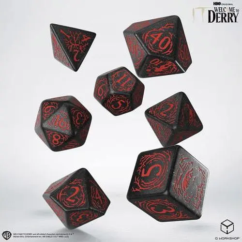 Набір кубиків Q-Workshop It. Welcome to Derry Adults-only dice set (7 шт.) (IT/00190166/2025/1/A) - фото 2