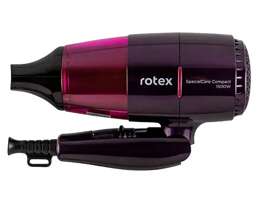 Складной мини-фен Rotex RFF157-V SpecialCare Compact дорожный для сушки и укладки компактный электрофен 1500 Вт Фиолетовый - фото 2