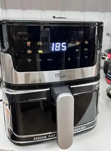 Аерофритюрниця Zepline ZP-215 8 л з сенсорним управлінням дисплеєм і таймером 3500 Вт Чорна - фото 4