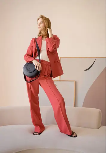 Жіноча шкіряна сумка Mandy темно-синя - фото 4