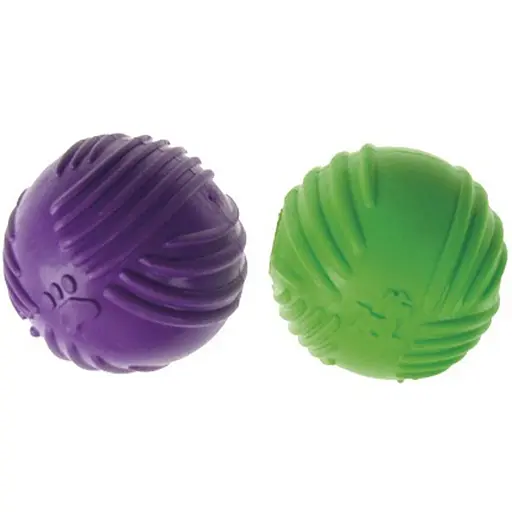 Іграшка для собак TatraPet Dental Gum Атом-м'ячик гумовий, пищалка 6.5 см  в асортименті - фото 2