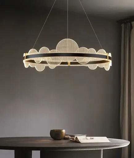 Світлодіодна люстра Ореол PJ913 (80см) Чорна - фото 3