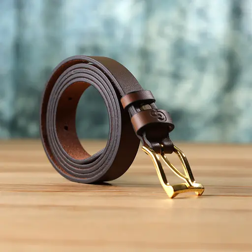 Ремінь шкіряний Grande Pelle для жінок 120х2 см модний вузький acs0029635 - фото 9