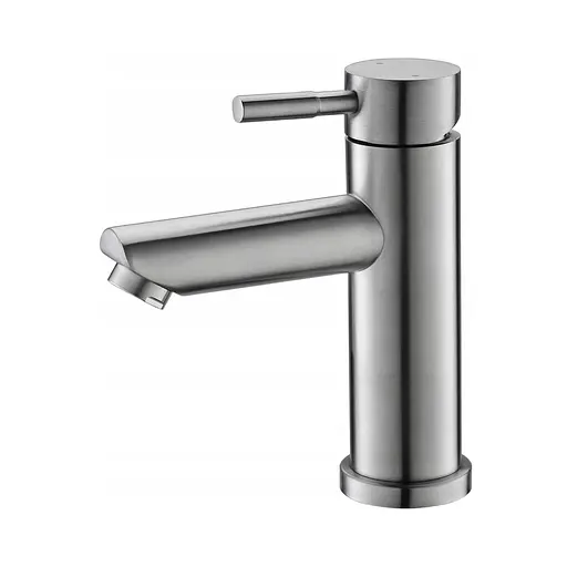 Смеситель для умывальника литой гусак Ø35 Wezer EKO1A-01 1/10 Никель - фото 1