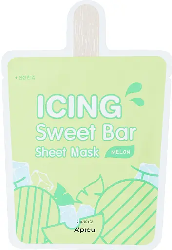 Тканевая маска для лица A'pieu Icing Sweet Bar Sheet Mask Melon с экстрактом дыни, 21 г - фото 4