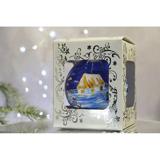 Ялинкова прикраса Санта Шоп Святковий вечір скло (4820001112771) - фото 4