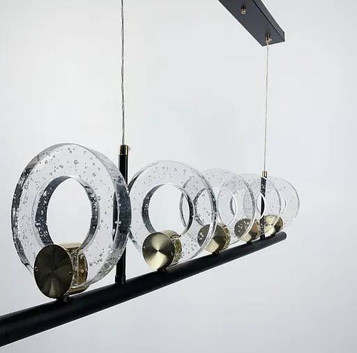 Стильная удлиненная люстра в черном каркасе Line.F G 068/5L - фото 5