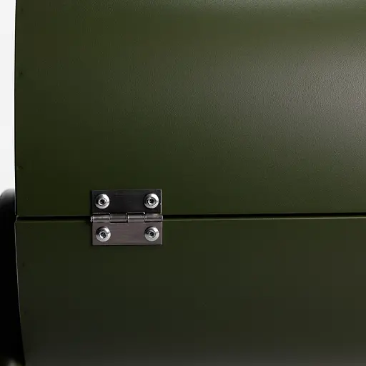 Вугільний гриль двосторонній портативний з решіткою Yiwu 38x25x35 см зелений універсальний для пікніка похідний розкладний BQ-2 - фото 7