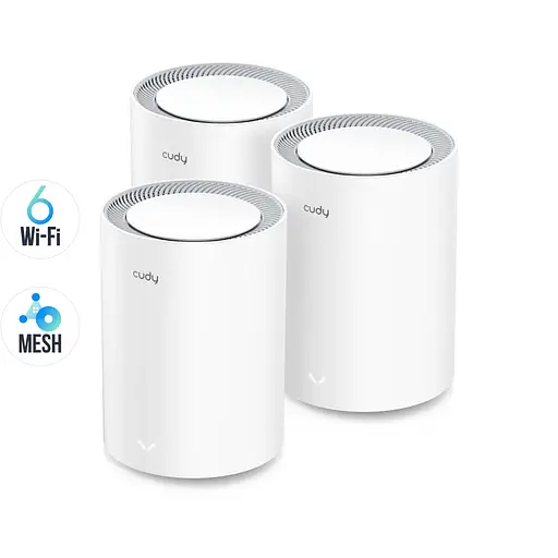 Маршрутизатор WiFi Mesh-система WiFi 6 Cudy M1800 (3-Pack) 3 штуки двухдиапазонные гигабитные AX1800 (73-00516)