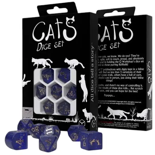Набір кубиків CATS Modern Dice Set: Meowster , 7 шт. (RCAT04) - фото 1