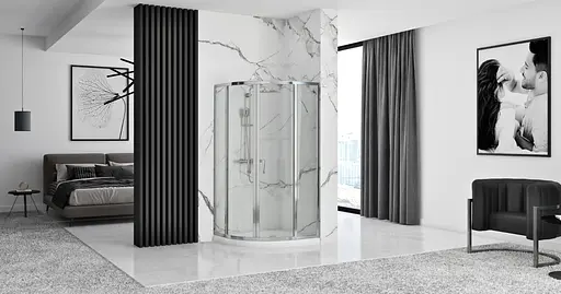 Душевая кабина Rea Look chrom 80x80 REA-K7904, Хром, Универсальная - фото 2