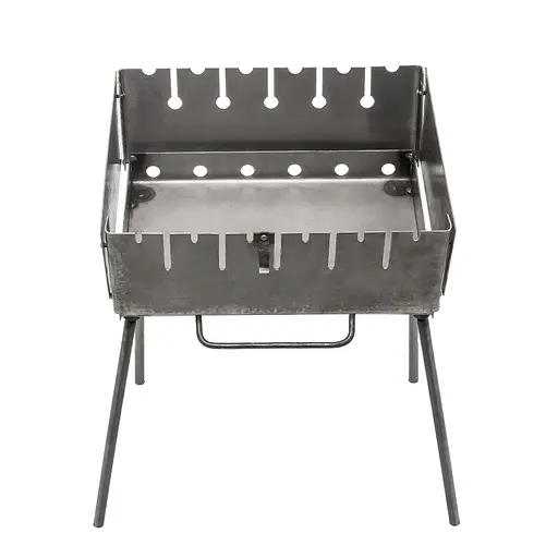 Розкладний розбірний мангал валіза дворівневий на 6 шампурів, Wood&Steel Чорний 82021 - фото 1