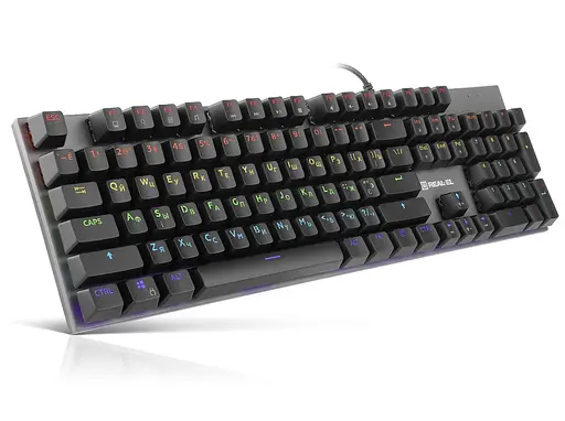 Клавіатура ігрова механічна REAL-EL M13 USB RGB Black - фото 2