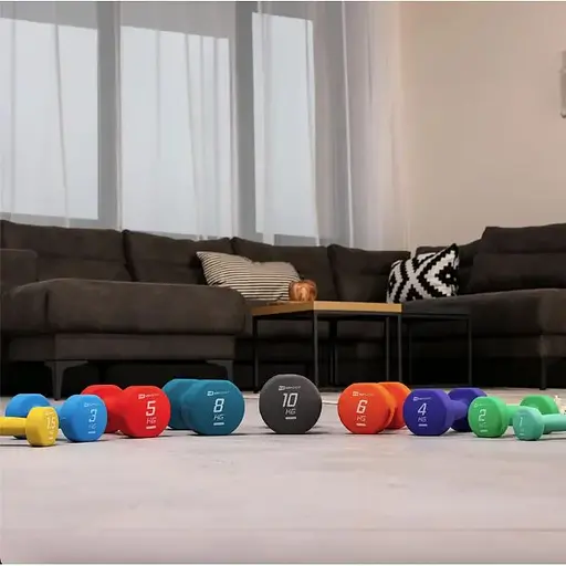 Гантели для фитнеса Hop-Sport неопреновые круглые HS-V015DR 2x1,5 кг желтый - фото 5