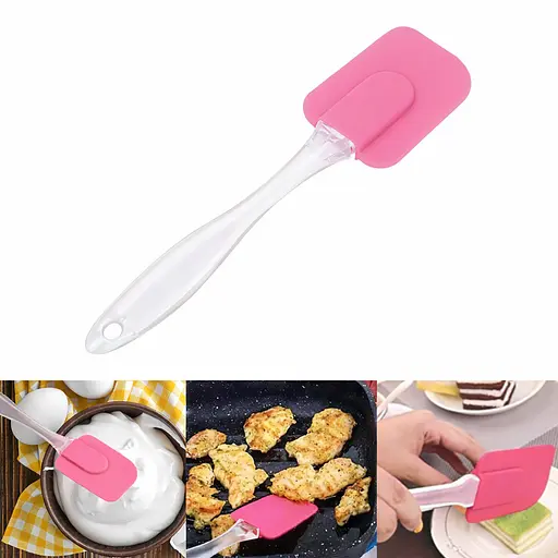 Лопатка кухонна силіконова 18.5 см, Kitchen Master Рожевий 87761 - фото 2