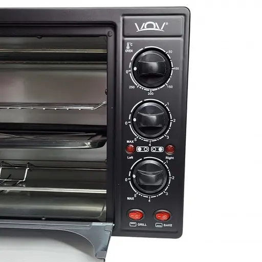 Духовка VOV VEOHP-30L с 2 конфорками 30 л нержавеющая сталь. - фото 6