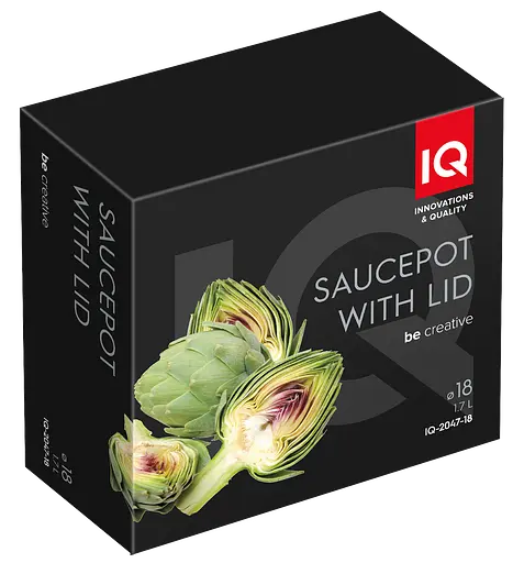 Кастрюля IQ Be Creative 1.7 л 18 см с крышкой антипригарная (IQ-2047-18) - фото 6