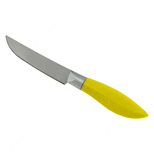 Нож кухонный для фруктов с пластиковой ручкой 19 см, Kitchen Master Желтый 85594 - фото 1
