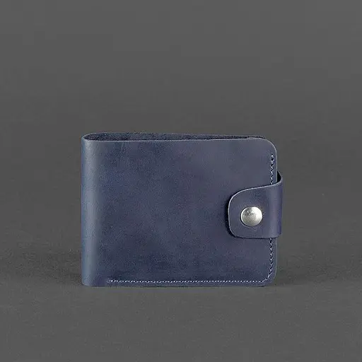 Шкіряне портмоне 4.3 синє - фото 6