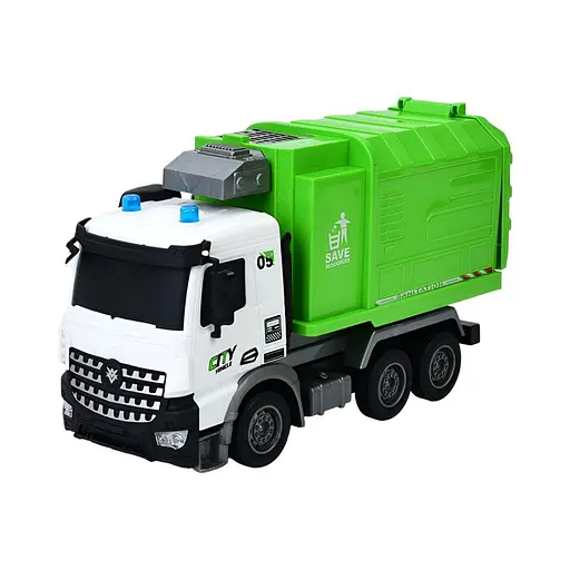 Радіокероване сміттєвозне авто YJ-117-1, 1:14, акумулятор, світло, рухомі деталі, гумові колеса, USB-зарядка