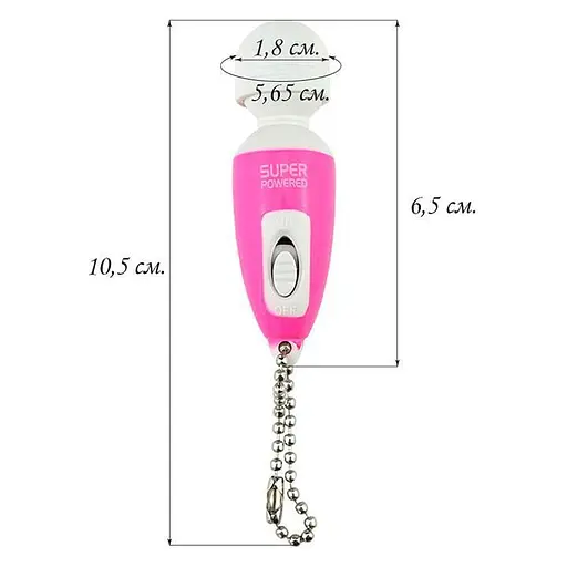 Міні-вібратор "Ключик" 6,5 см Рожевий K0109-2 - фото 2