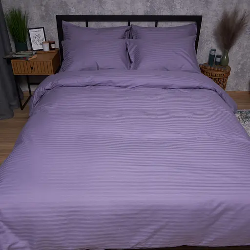 Пододеяльник Moon&Star Satin Stripe Soft Lilac King Size 220x240 см - фото 2