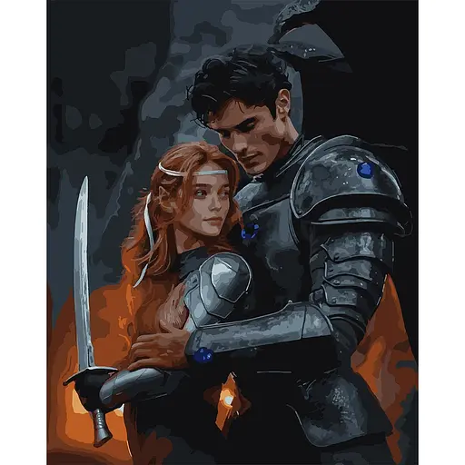 Картина по номерам Santi Шипы и розы. Фейра и Ризонт 40х50 см (955061)