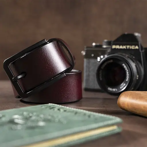 Ремінь шкіряний Vintage чоловічий 115х3,7 см acs0015201 - фото 6