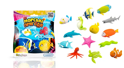 Стретч-игрушка в виде животного – МОРСКИЕ ПРИКЛЮЧЕНИЯ (в ассортименте, в дисплее) - фото 2