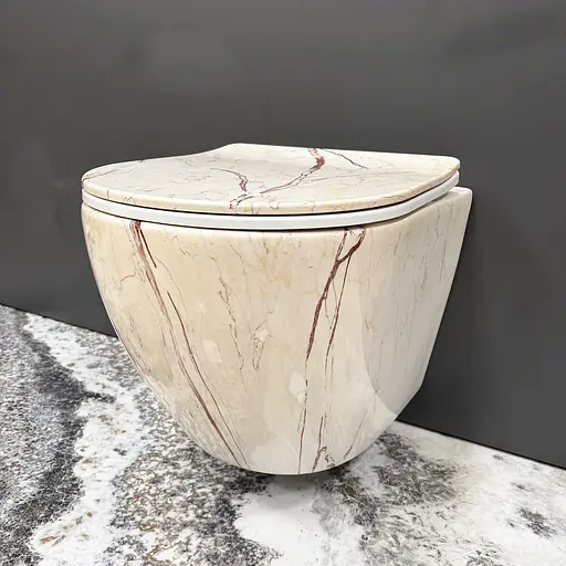 Підвісний унітаз VBI Vulcano aiax VBI-020407, Мармур - фото 5