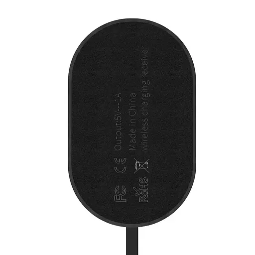 Приемник Qi BASEUS Microfiber Wireless Charging Receiver (For iPhone) 1A черный - фото 3