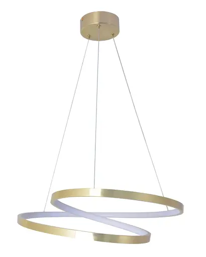 Люстра подвесная светодиодная круглая Goldlux 328052 Zefira 50 Led 1x40W 4000K 3700Lm IP20 Золотой - фото 1