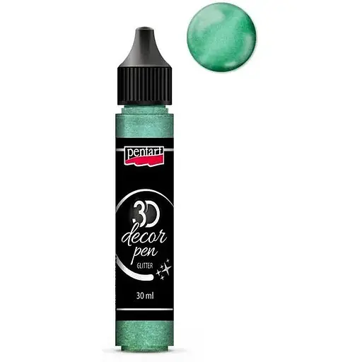 Контур Pentart Эффект 3Д жемчужин прозрачный Изумрудный 30 мл  - фото 1