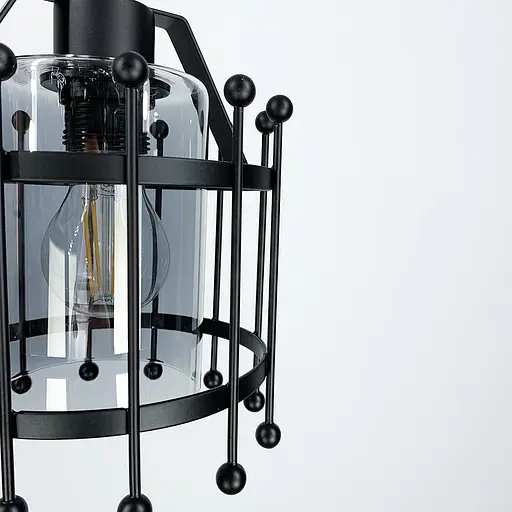 Підвіс Лофт у чорному корпусі Line.F Колір плафона Графітовий - фото 7