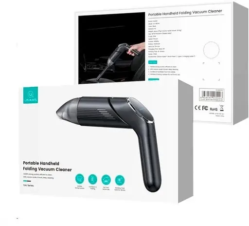 Автомобільний бездротовий пилосос Usams US-ZB259 Portable Handheld Folding Vacuum Cleaner - фото 2