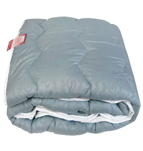 Ковдра стьобана вовняна сіра Vladi 170х210 - фото 1