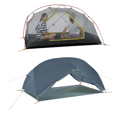 Намет двомісний легкий Naturehike Mongar UL NH19M002-J (Темно-синій) - фото 6