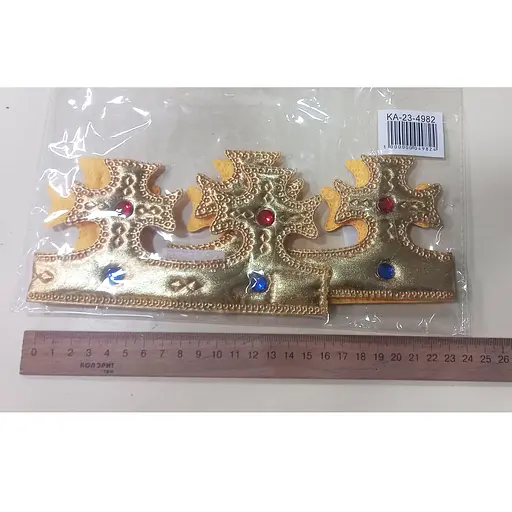 Корона Принца м'яка, золота KA-23-4982, у пакеті - фото 3