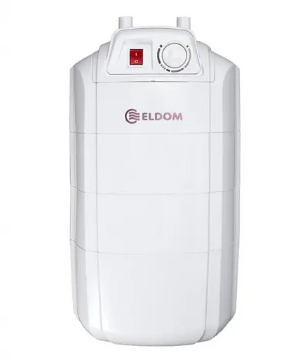 Водонагреватель Eldom EXTRA LIFE 7 л, под мойкой 1500 Вт, мокрый ТЭН, вертикальный, прямоугольный, белый (72324PMP) - фото 1