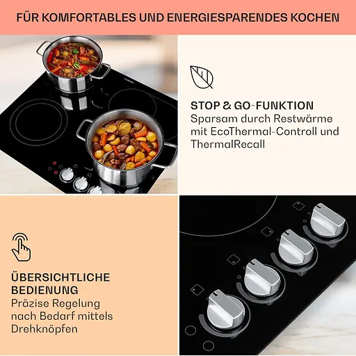 Варочная поверхность электрическая Klarstein EasyCook 4 6100 Вт (10034604) - фото 6