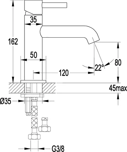 Смеситель для умывальника Omnires Y black Y1210NBL Черный матовый - фото 4